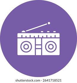 Radio vector icon. Can be used for printing, mobile and web applications.