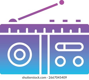 Icono de Vector de radio. Se puede utilizar para aplicaciones de impresión, móviles y de Web.