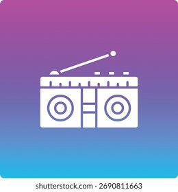 Radio vector icon. Can be used for printing, mobile and web applications.