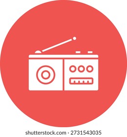 Icono de Vector de radio. Se puede utilizar para aplicaciones de impresión, móviles y de Web.
