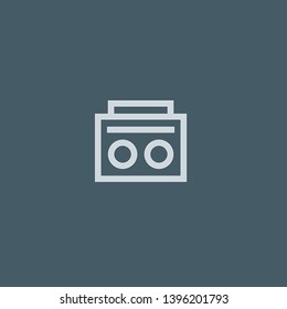 Radio vector icon. Radio concept stroke symbol design. Thin graphic elements vector illustration, outline pattern for your web site design, logo, UI. EPS 10.
