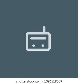 Radio vector icon. Radio concept stroke symbol design. Thin graphic elements vector illustration, outline pattern for your web site design, logo, UI. EPS 10.