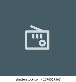 Radio vector icon. Radio concept stroke symbol design. Thin graphic elements vector illustration, outline pattern for your web site design, logo, UI. EPS 10.