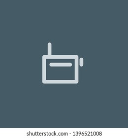 Radio vector icon. Radio concept stroke symbol design. Thin graphic elements vector illustration, outline pattern for your web site design, logo, UI. EPS 10.
