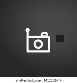 Radio vector icon. Radio concept stroke symbol design. Thin graphic elements vector illustration, outline pattern for your web site design, logo, UI. EPS 10.