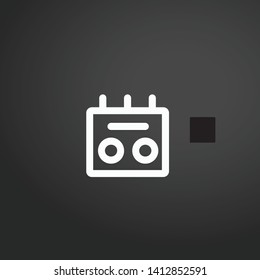 Radio vector icon. Radio concept stroke symbol design. Thin graphic elements vector illustration, outline pattern for your web site design, logo, UI. EPS 10.