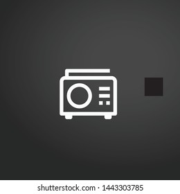 Radio vector icon. Radio concept stroke symbol design. Thin graphic elements vector illustration, outline pattern for your web site design, logo, UI. EPS 10.