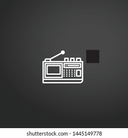 Radio vector icon. Radio concept stroke symbol design. Thin graphic elements vector illustration, outline pattern for your web site design, logo, UI. EPS 10.