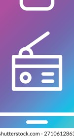 Radio Vector Icon Design Illustration