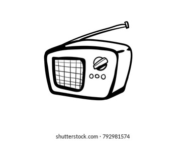 Radio Vector Icon Doodle