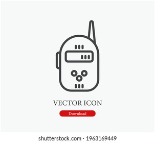 Radio vector icon.  Editable stroke. Symbol in Line Art Style for Design, Presentation, Website or Apps Elements, Logo. Pixel vector graphics - Vector