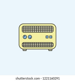 radio vector icon. Element of house hold icon for mobile concept and web apps. Colored radio vector icon can be used for web and mobile