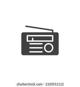 Radio vector icon. filled flat sign for mobile concept and web design. Receiver simple solid icon. Symbol, logo illustration. Pixel perfect vector graphics