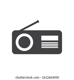 Radio Vector Icon flat design with white background