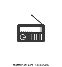 Radio-Vektorsymbol im Flachstil