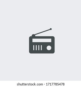 Radio vector icon illustration sign