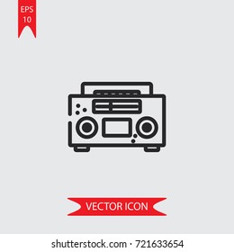 Radio vector icon, illustration symbol