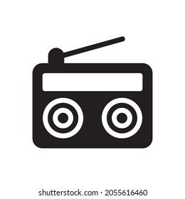 Radio vector icon, isolated on white background