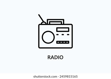 Radio Vector Icon Or Logo Illustration