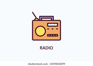 Radio Vector Icon Or Logo Illustration