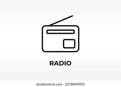 Radio Vector, Icon Or Logo Sign Isolated Symbol Illustration