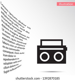 Radio Vector icon . Lorem Ipsum Illustration design