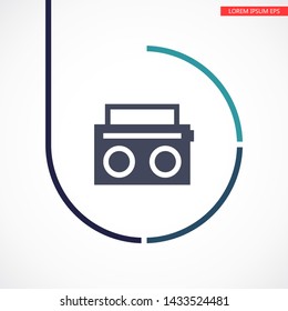 Radio Vector icon . Lorem Ipsum Illustration design
