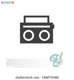 Radio Vector icon . Lorem Ipsum Illustration design