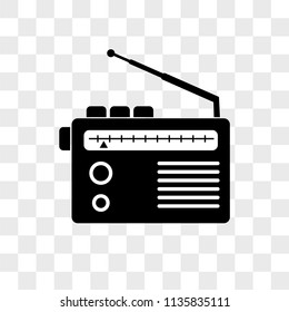 Radio vector icon on transparent background, Radio icon