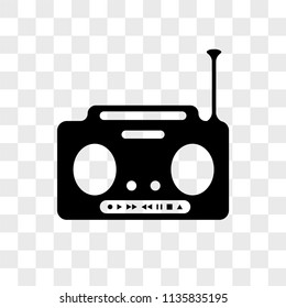 Radio vector icon on transparent background, Radio icon