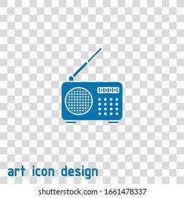 radio vector icon on white background