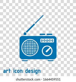 radio vector icon on white background