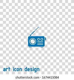 radio vector icon on white background