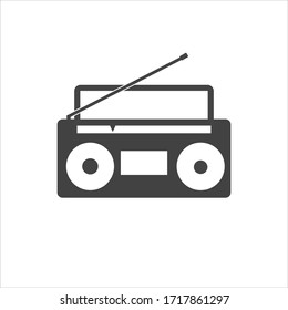 Radio vector icon on white isolated background.