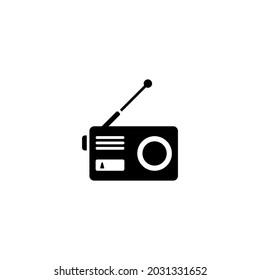 radio vector icon on white background