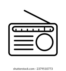 Radio vector icon on white background