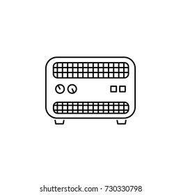 radio vector icon on white background