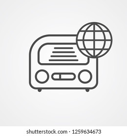 Radio vector icon sign symbol