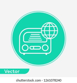 Radio vector icon sign symbol