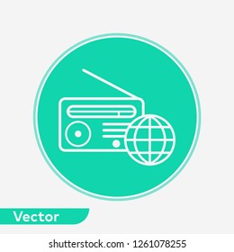 Radio vector icon sign symbol