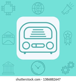 Radio vector icon sign symbol