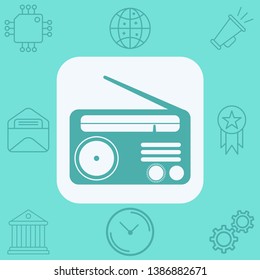 Radio vector icon sign symbol