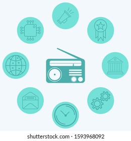 Radio vector icon sign symbol