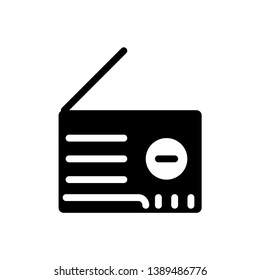 Radio vector icon sound element technology media music