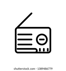 Radio vector icon sound element technology media music