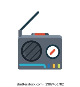 Radio vector icon sound element technology media music
