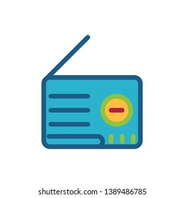 Radio vector icon sound element technology media music
