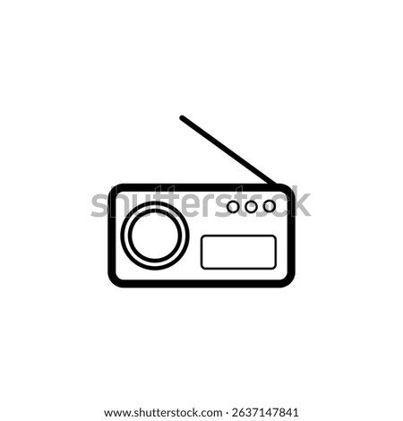 Radio, vector icon. Radio transmitter.
