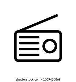Radio vector icon in trendy flat style