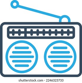 Radio Vector Icon which is suitable for commercial work and easily modify or edit it

